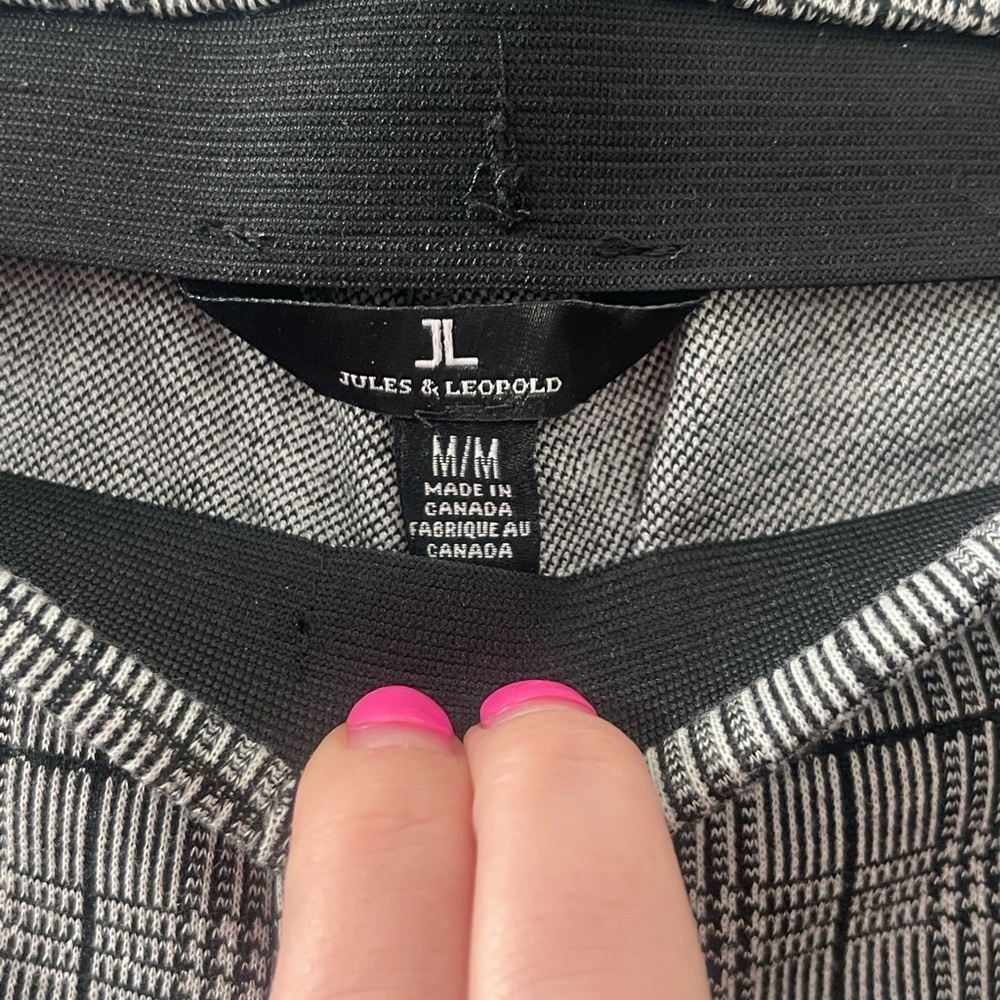 Jules & Leopold Gray Plaid Skinny Pants - Picture 3 of 4